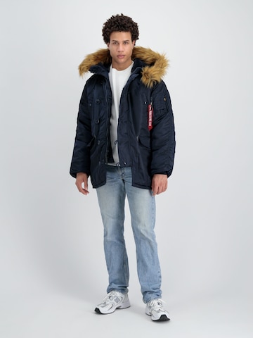 ALPHA INDUSTRIES Winter Jacket 'N-3B Heritage' in Blue
