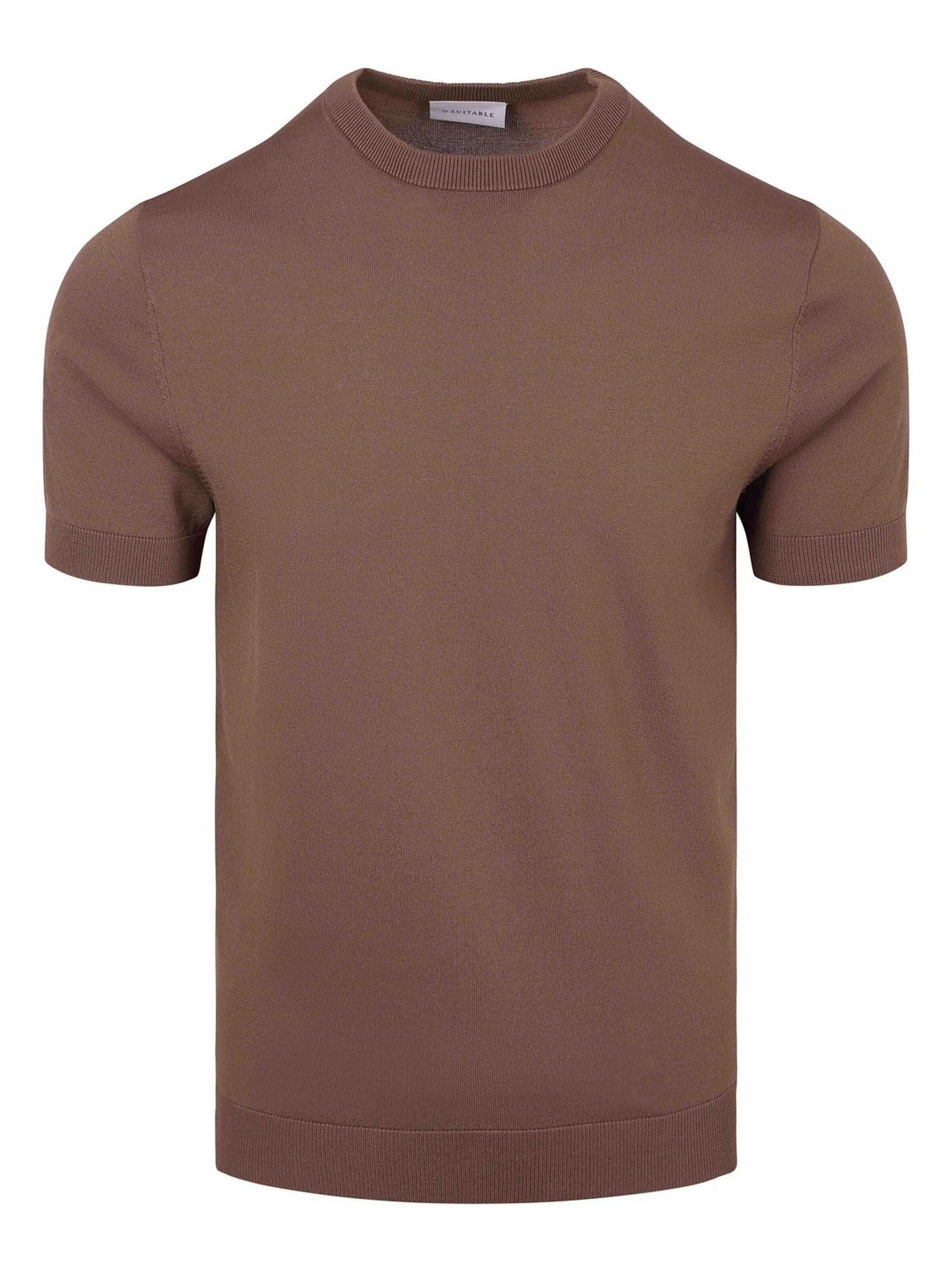 Suitable Shirt in Bruin: voorkant