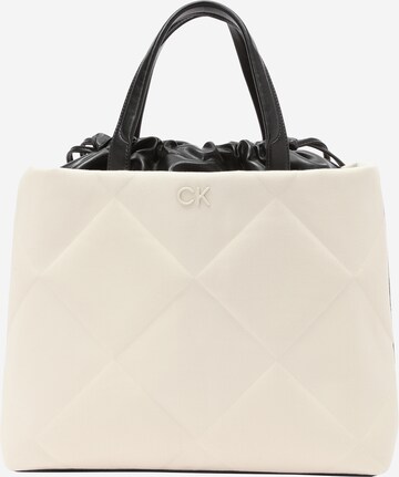 Calvin Klein regular Μεγάλη τσάντα σε μπεζ: μπροστά