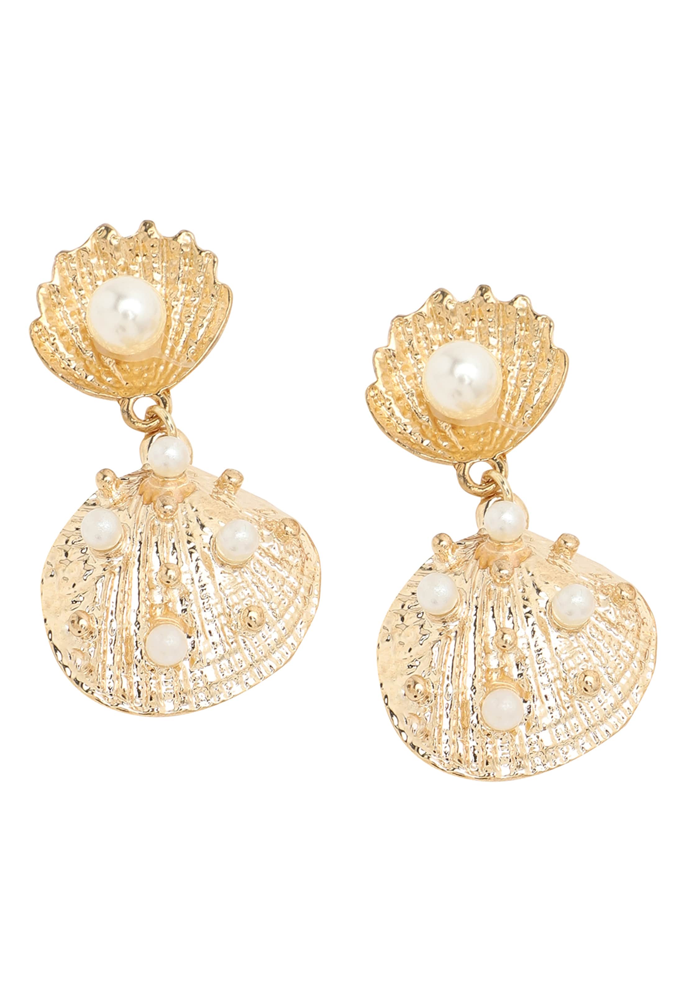 Boucles d'oreilles SOHI en or : devant