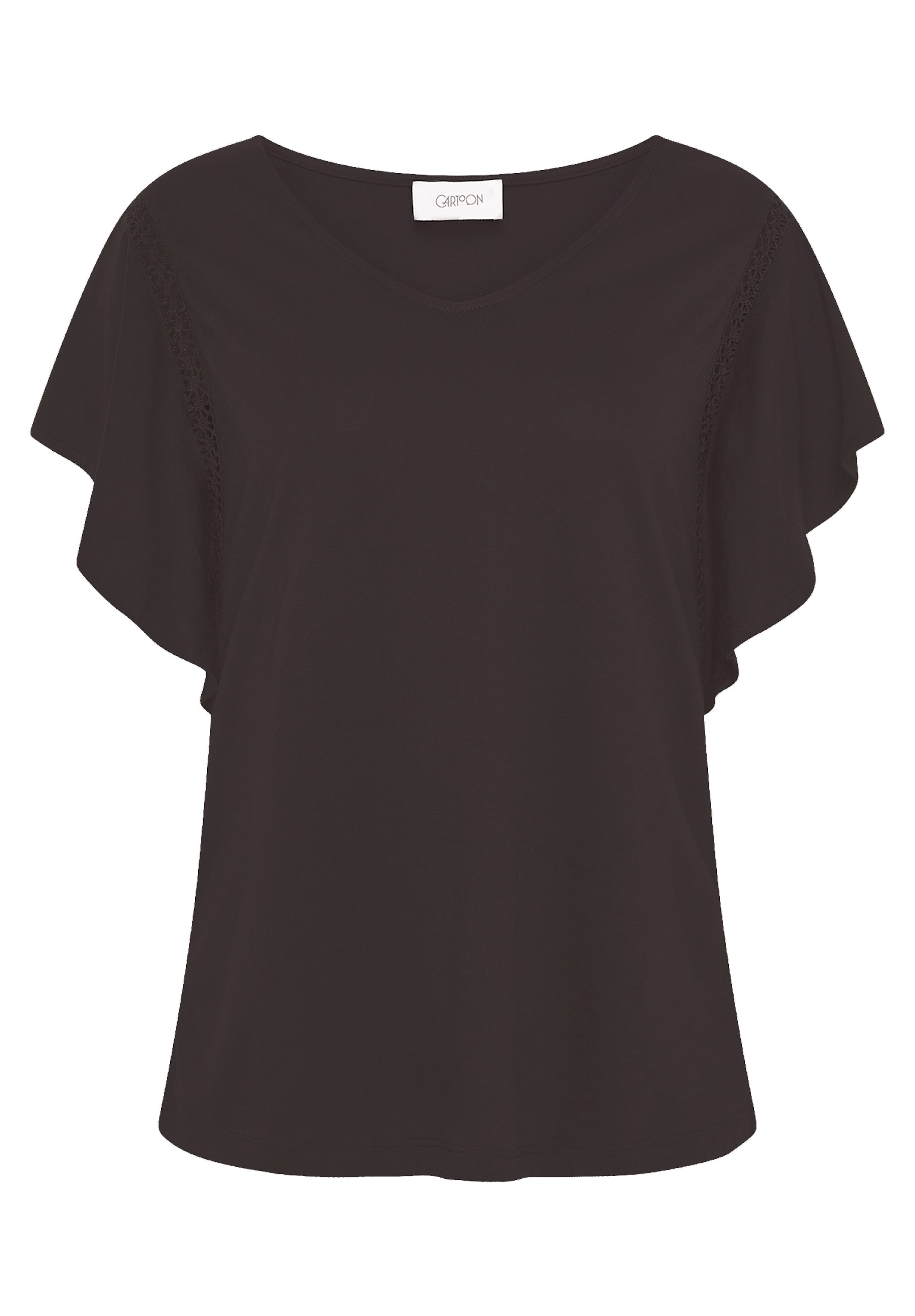 T-shirt Cartoon en marron : devant