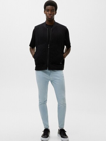 Pull&Bear Skinny Jeans i blå: framsida