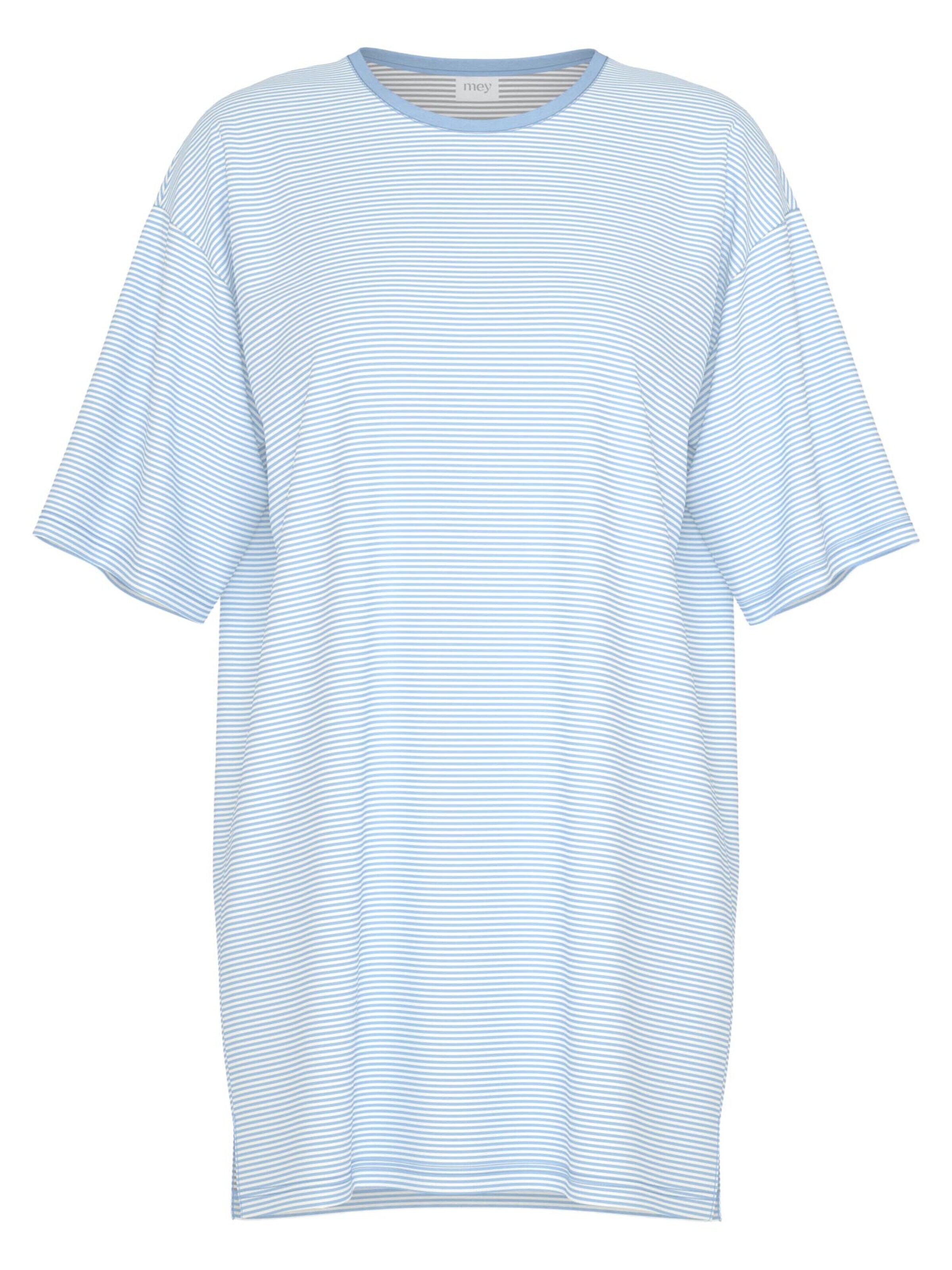 Mey Nachthemd 'Simple Stripes' in Blauw: voorkant