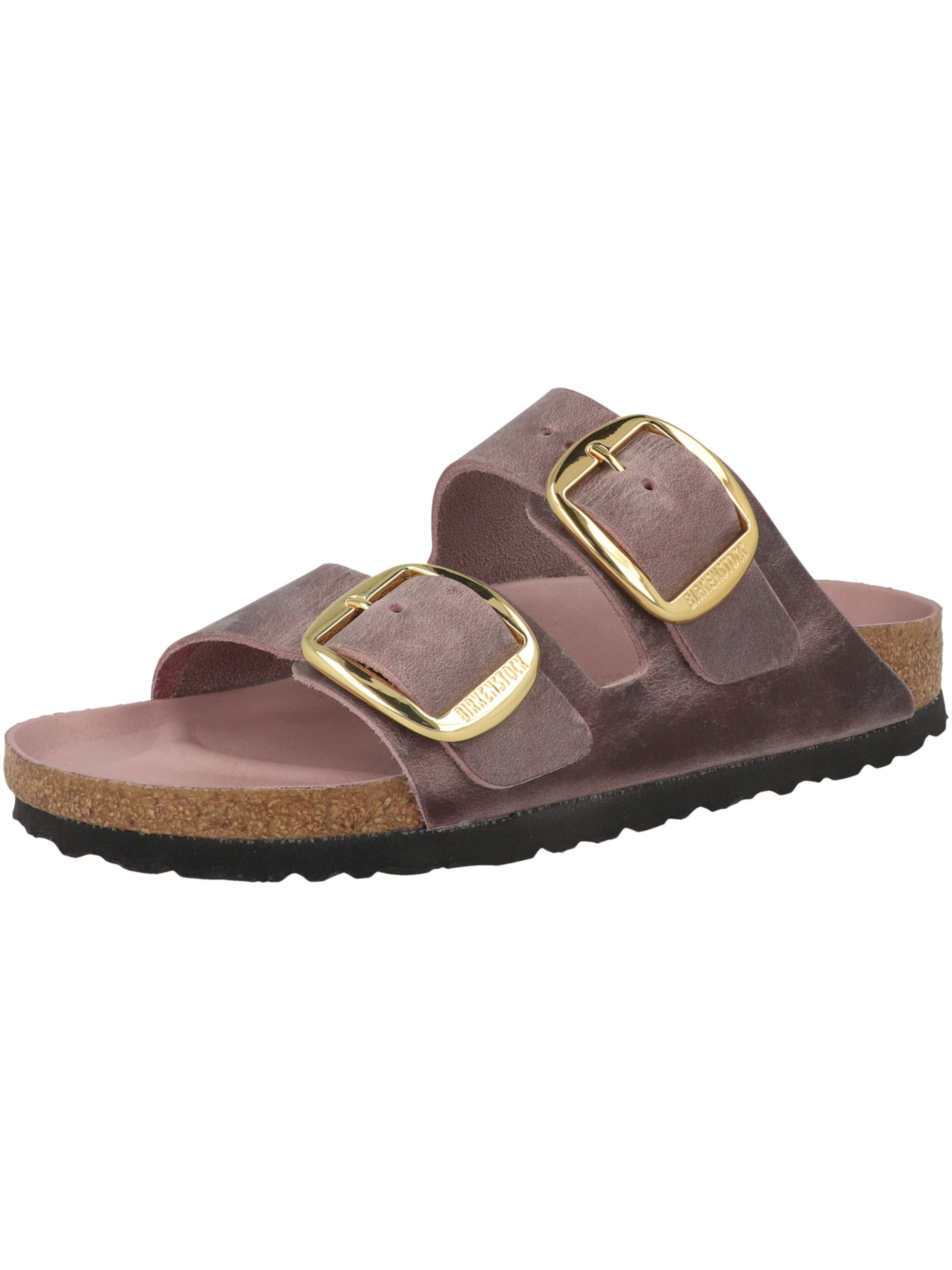 BIRKENSTOCK - Sapato aberto 'Big Buckle' em castanho: frente