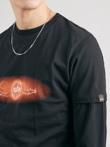Maglietta 'Lightning' di ALPHA INDUSTRIES in nero