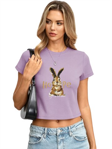 T-shirt GORHEY en violet : devant