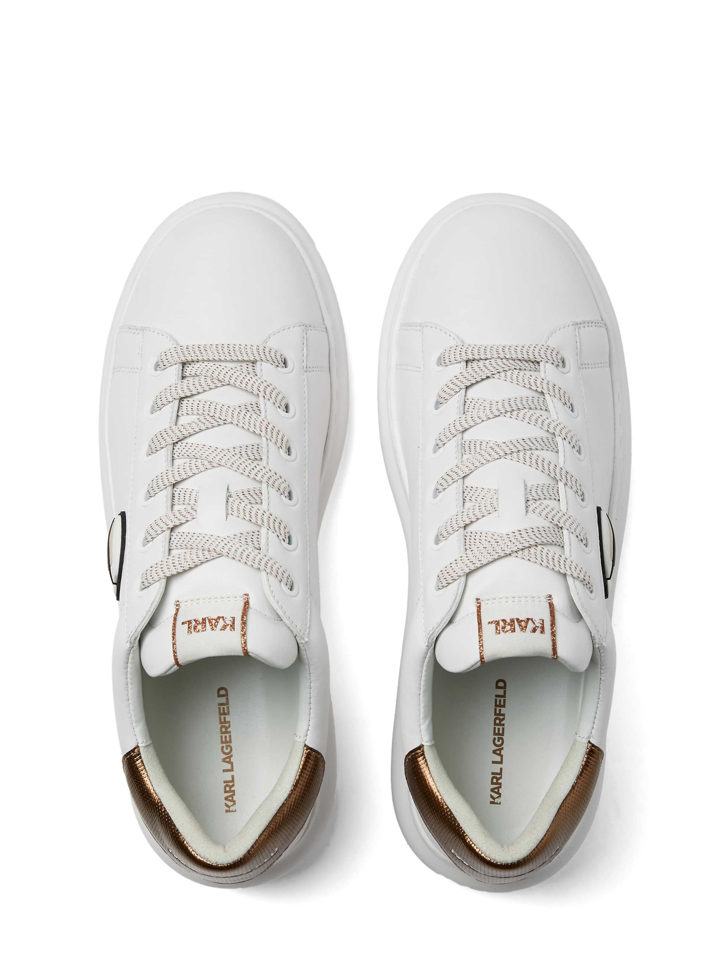 balta Karl Lagerfeld Sportbačiai be auliuko