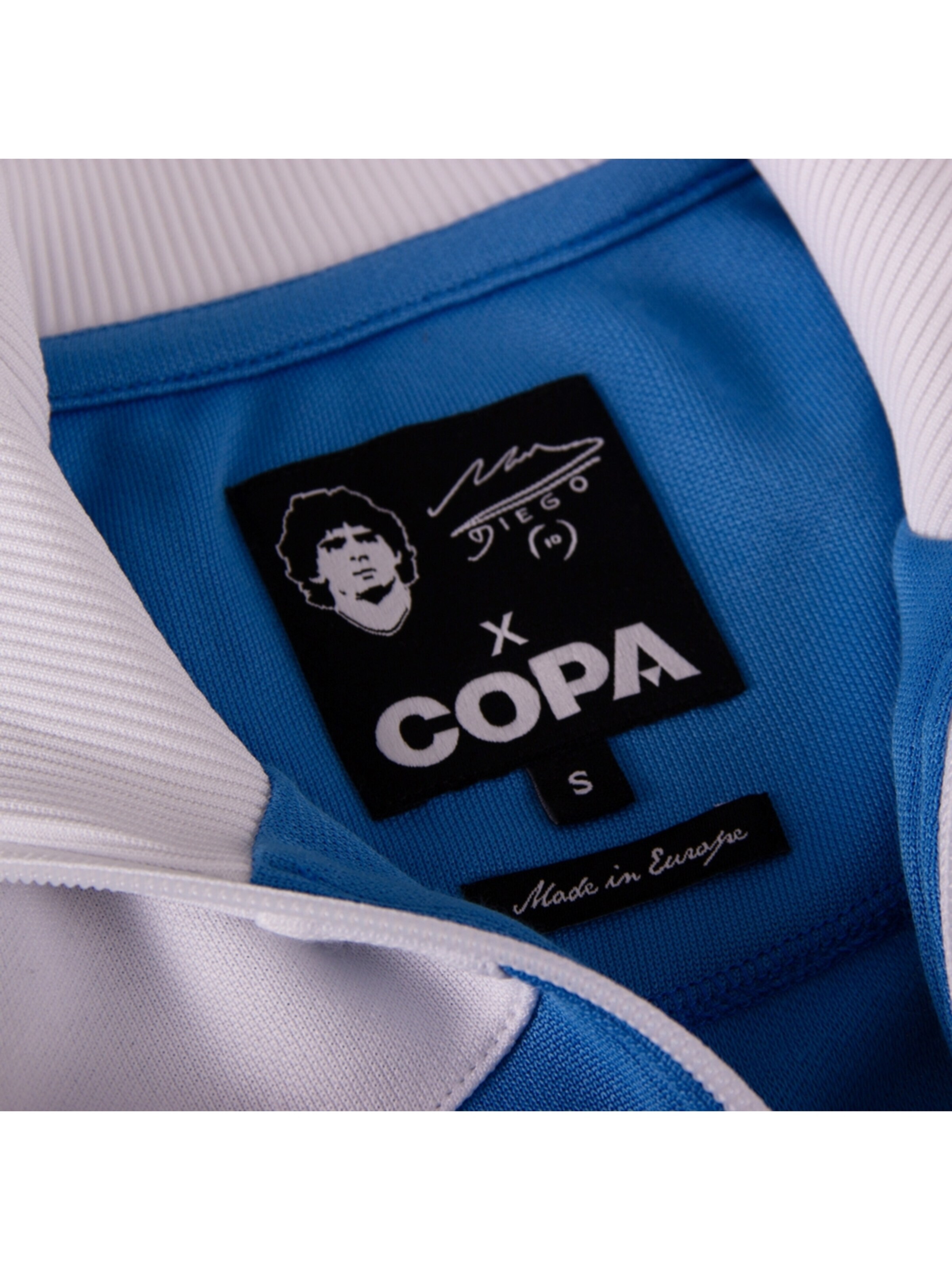 COPA FOOTBALL Sports jacket 'Maradona x COPA Napoli 1984 Retro Voetbaljack' in Blue