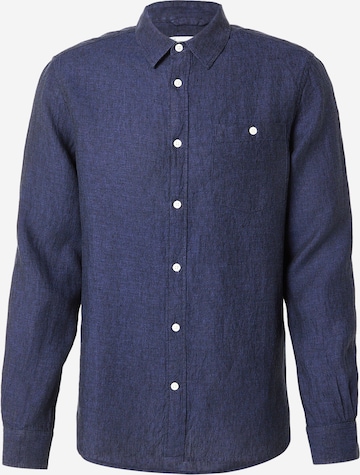 mėlyna KnowledgeCotton Apparel Standartinis modelis Marškiniai: priekis