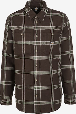 DICKIES Regular fit Overhemd in Bruin: voorkant