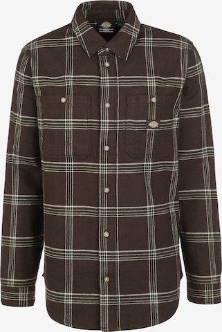 Coupe regular Chemise DICKIES en marron : devant