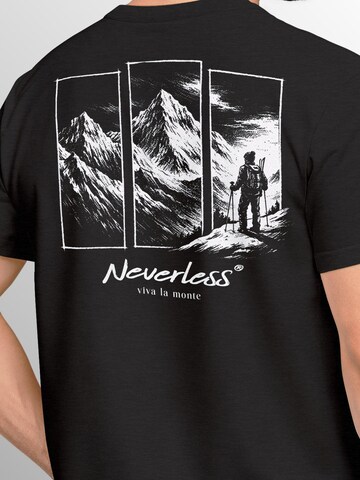Neverless Shirt 'viva la monte' in Black