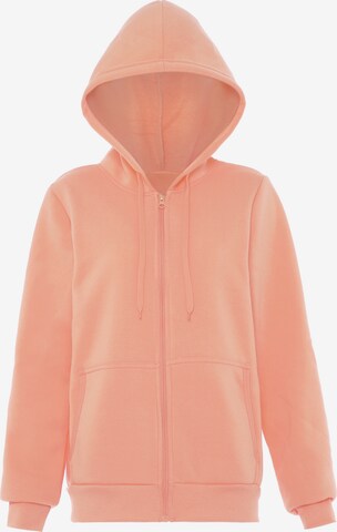 hoona Zip-Up Hoodie in Orange: front