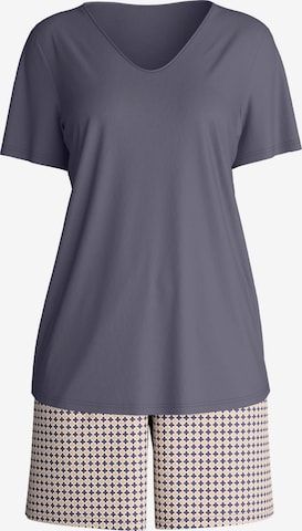 CALIDA Short Pajama Set 'Flower Nights' in Grey: front
