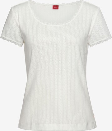 T-shirt s.Oliver en blanc : devant