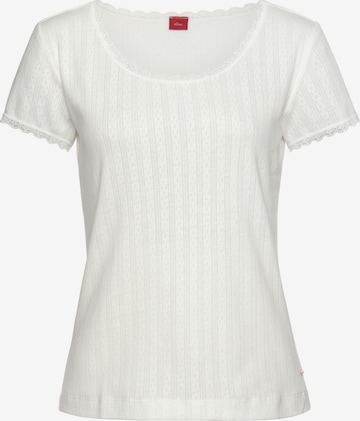 T-shirt s.Oliver en blanc : devant