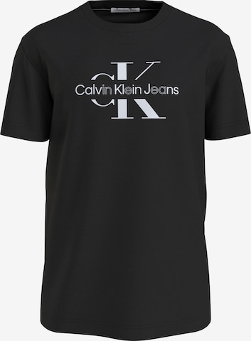 T-Shirt Calvin Klein Jeans Plus en noir : devant