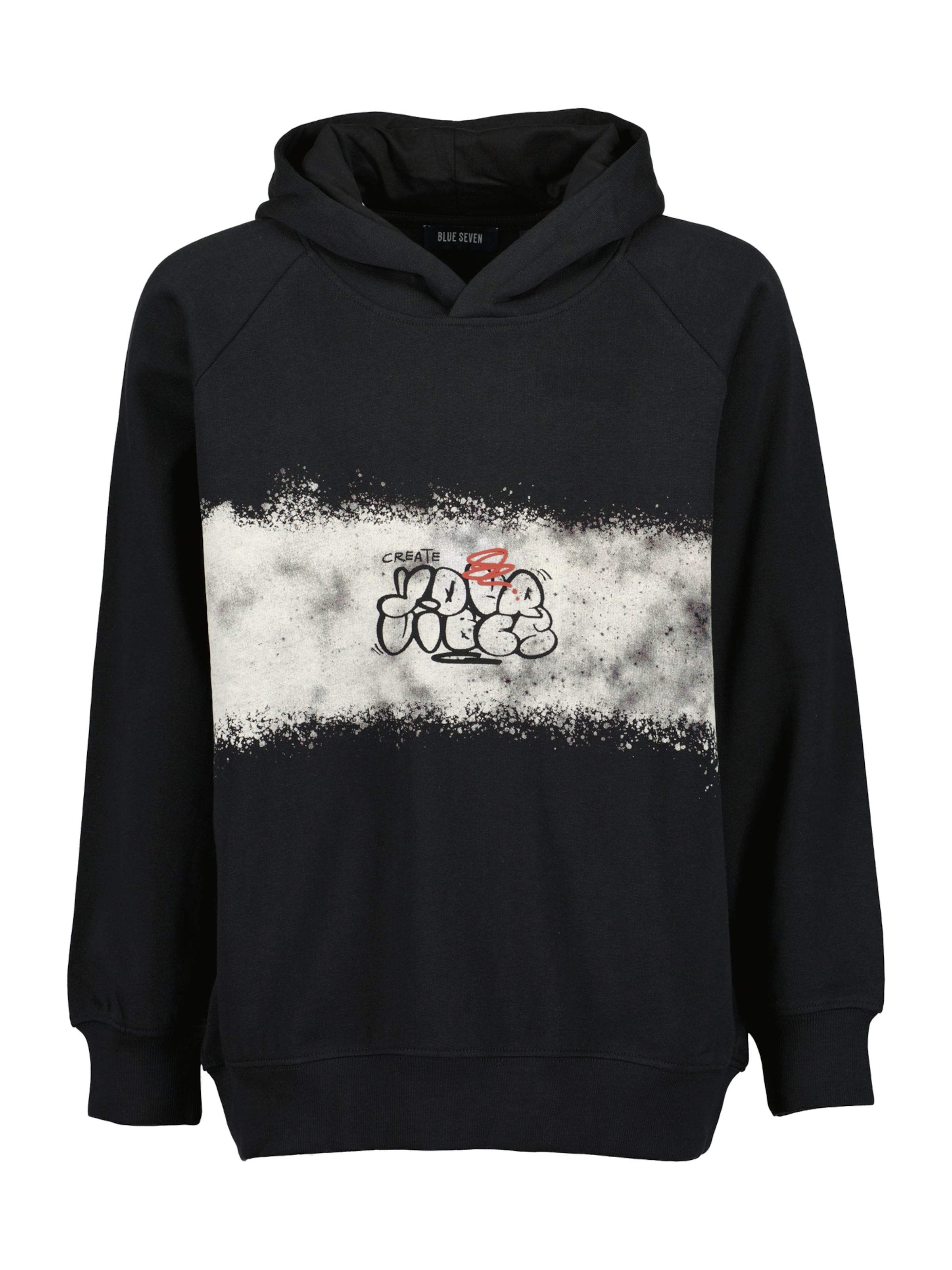 melns BLUE SEVEN Sportisks džemperis: no priekšpuses