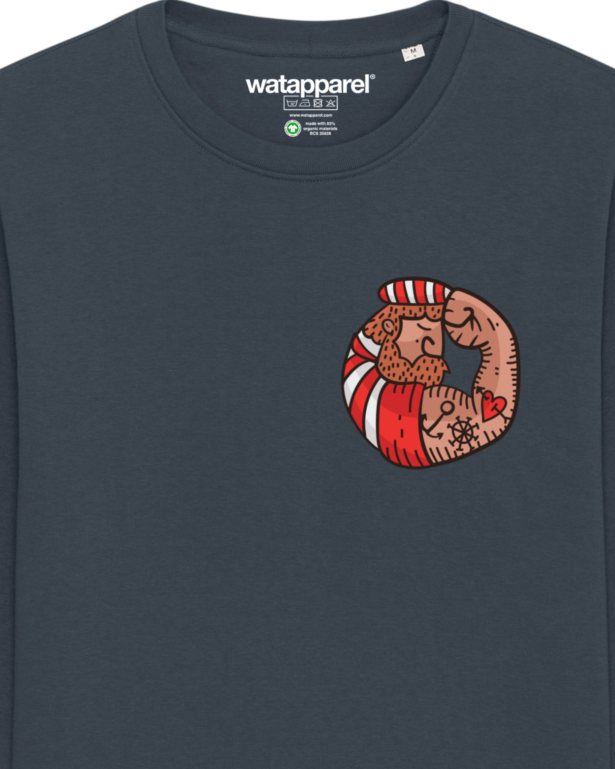 Watapparel Sweatshirt 'Seemann' in Grau