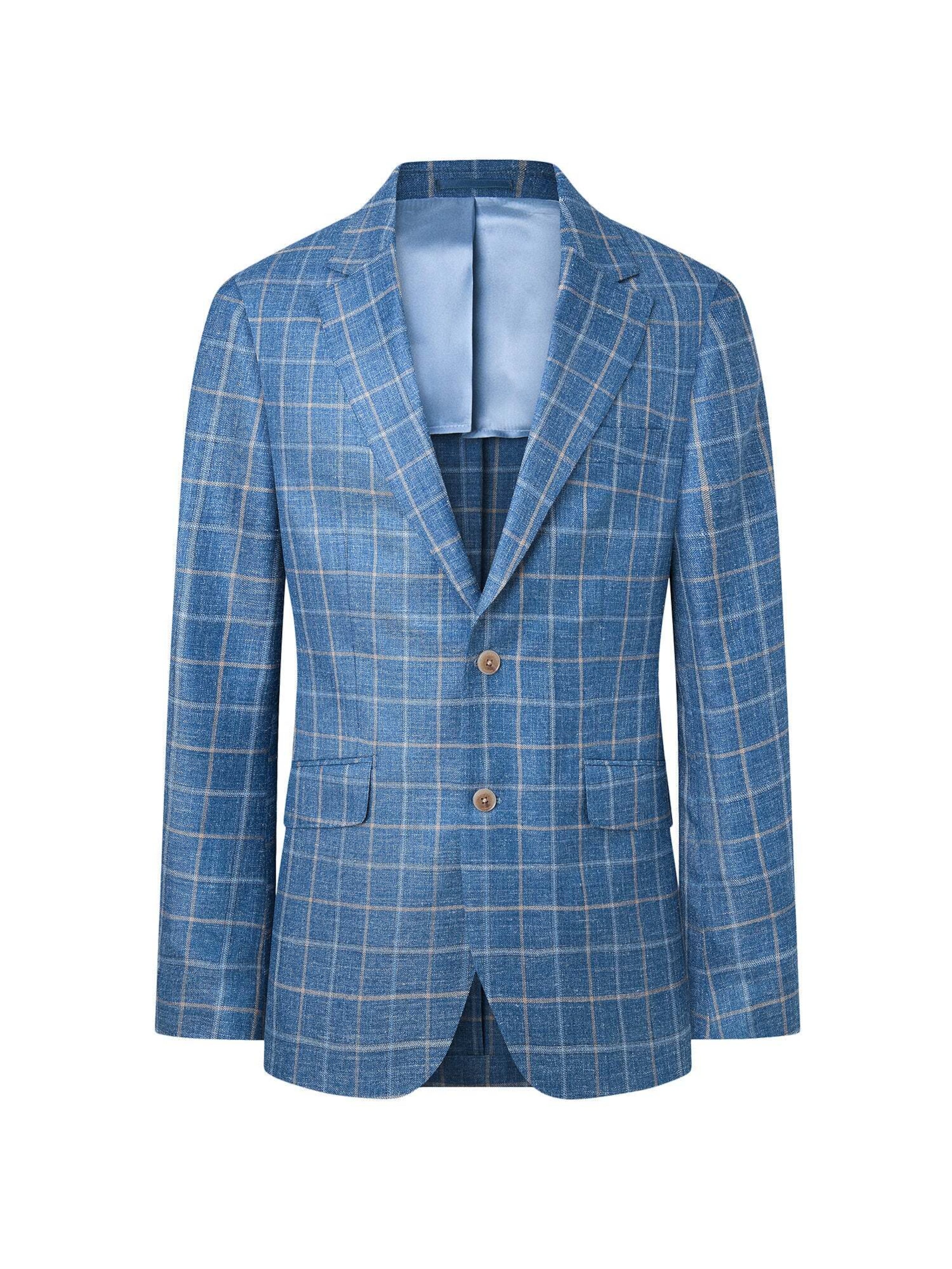Hackett London Regular fit Colbert in Blauw: voorkant