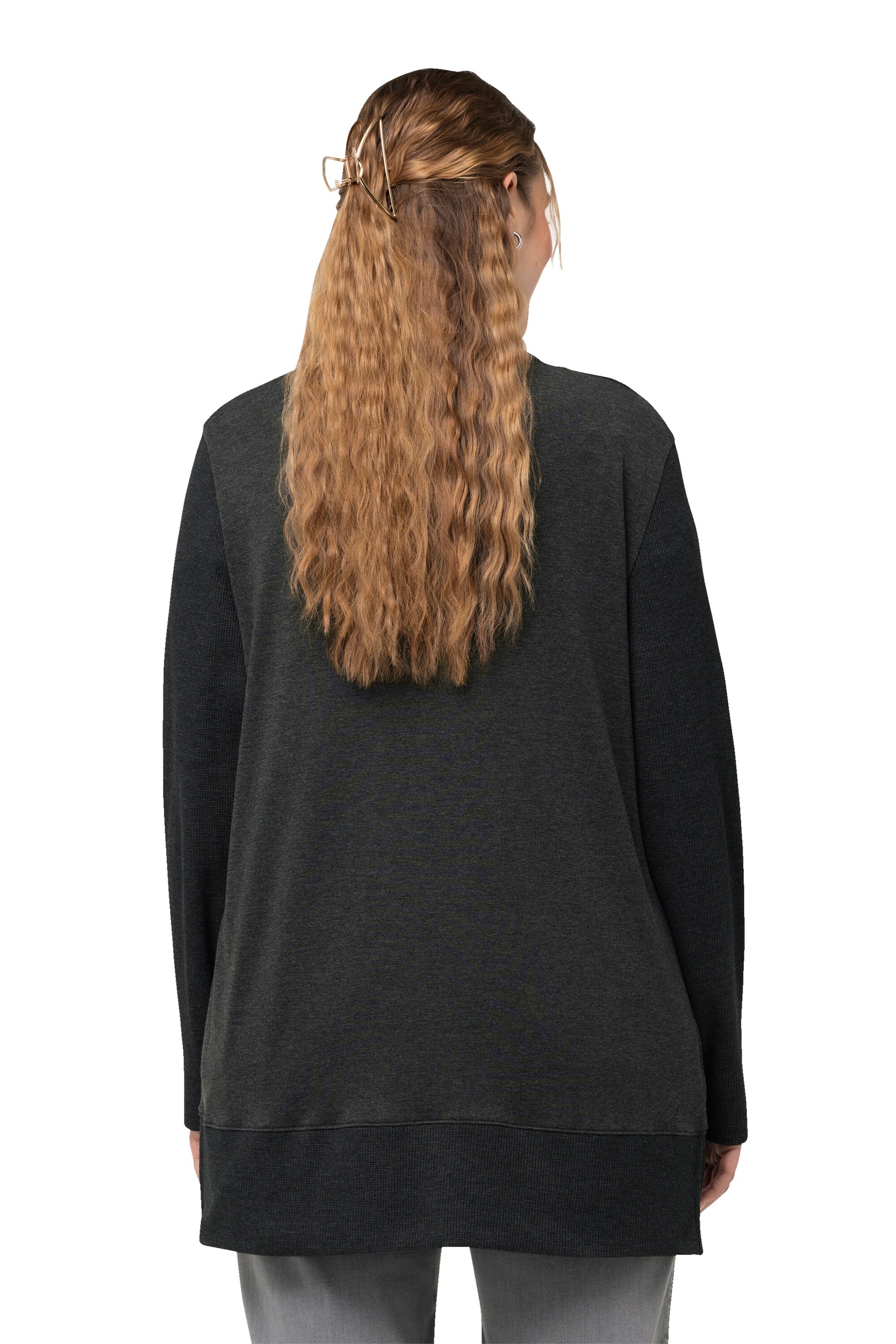 Ulla Popken Sweatjacke in Schwarz