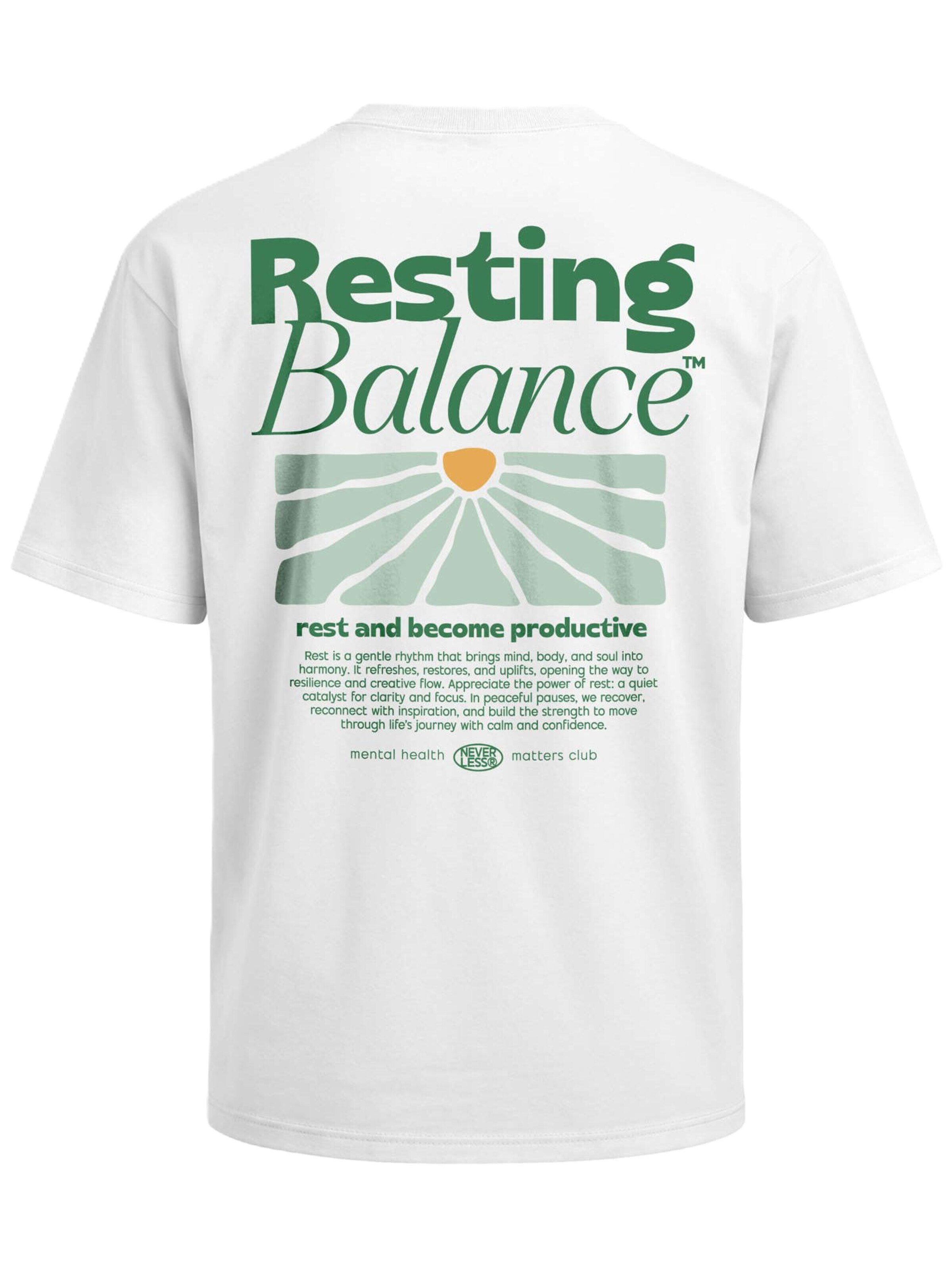 Neverless Shirt 'Resting Balance' in White