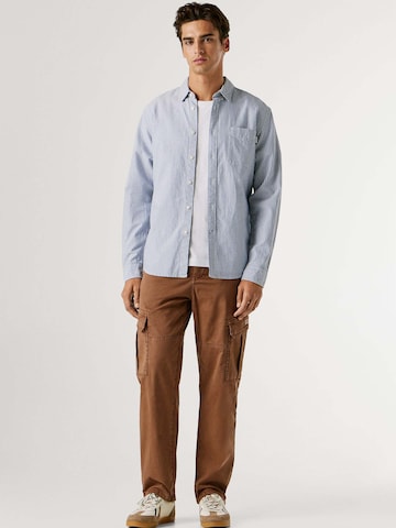 Pepe Jeans Comfort fit Overhemd 'Prescot' in Blauw