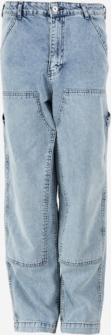 FAMILY 1ST FAMILY 4EVER Wide leg Jeans 'Hard Working' in Blue: front