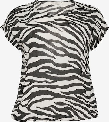 KAFFE CURVE Blouse 'KaCami' in Zwart: voorkant