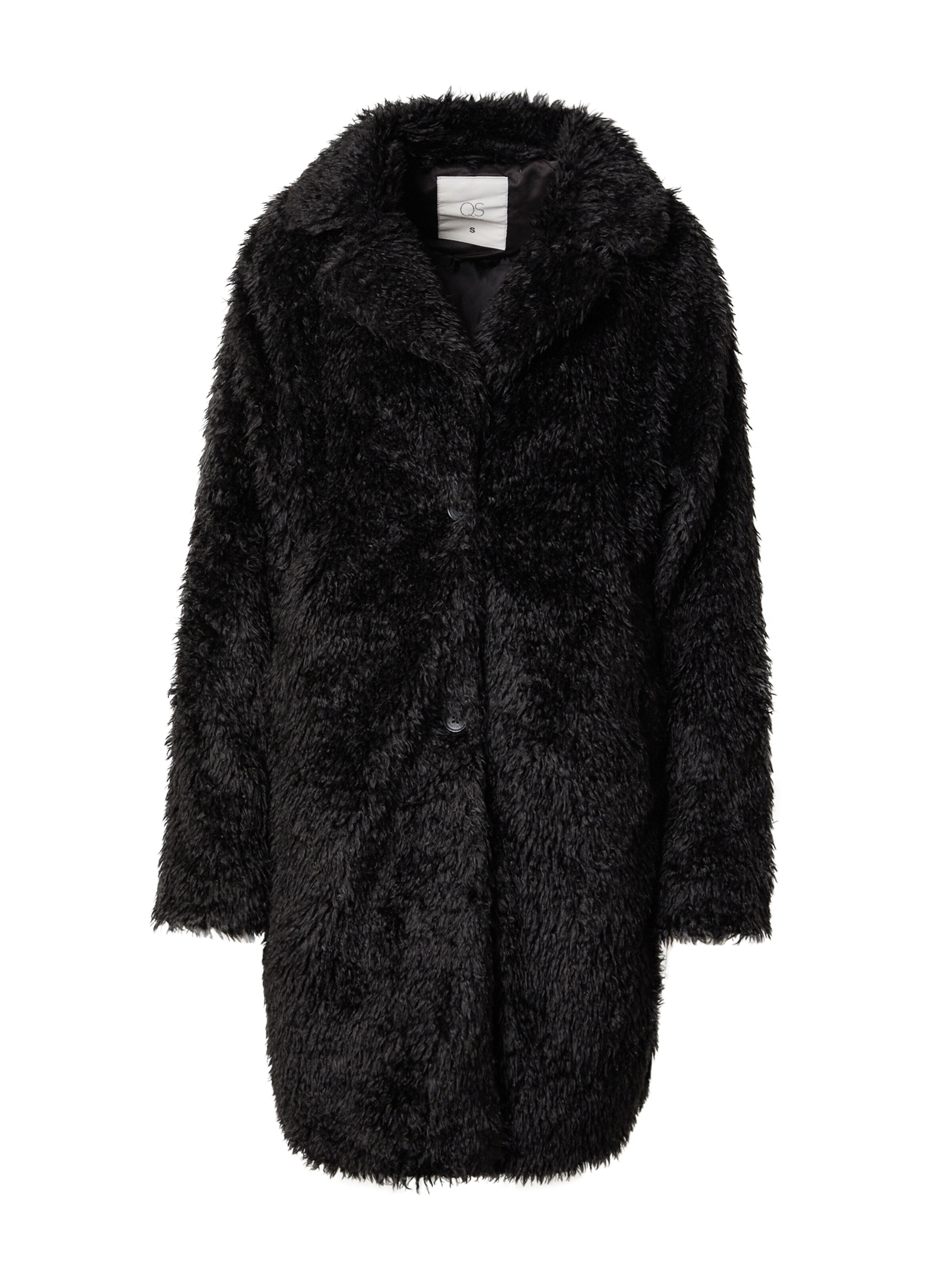 QS Mantel in Schwarz: Vorderseite