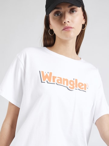 T-shirt 'GIRLFRIEND' WRANGLER en blanc