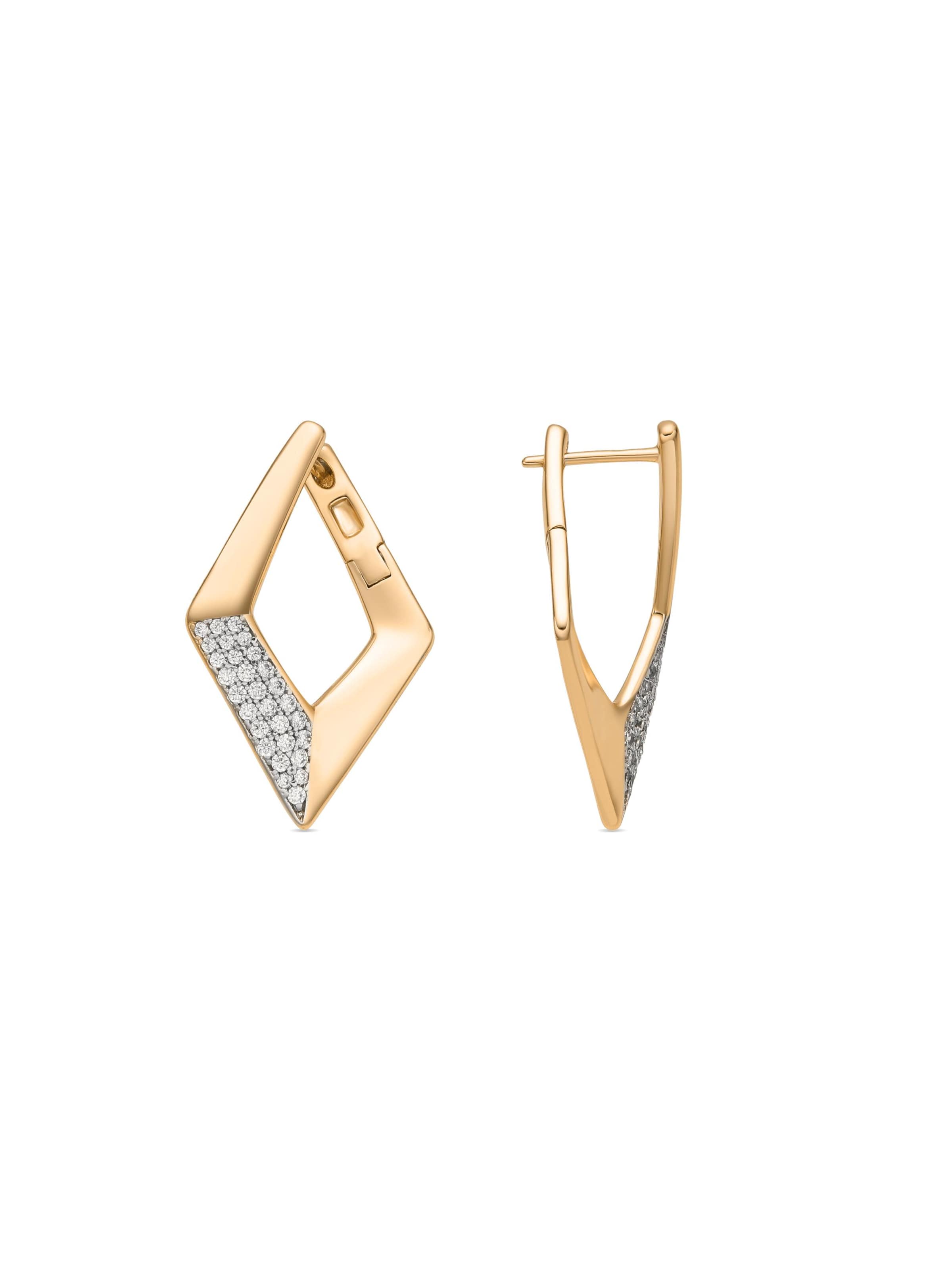 Boucles d'oreilles 'Ssara' Luxenter en or : devant