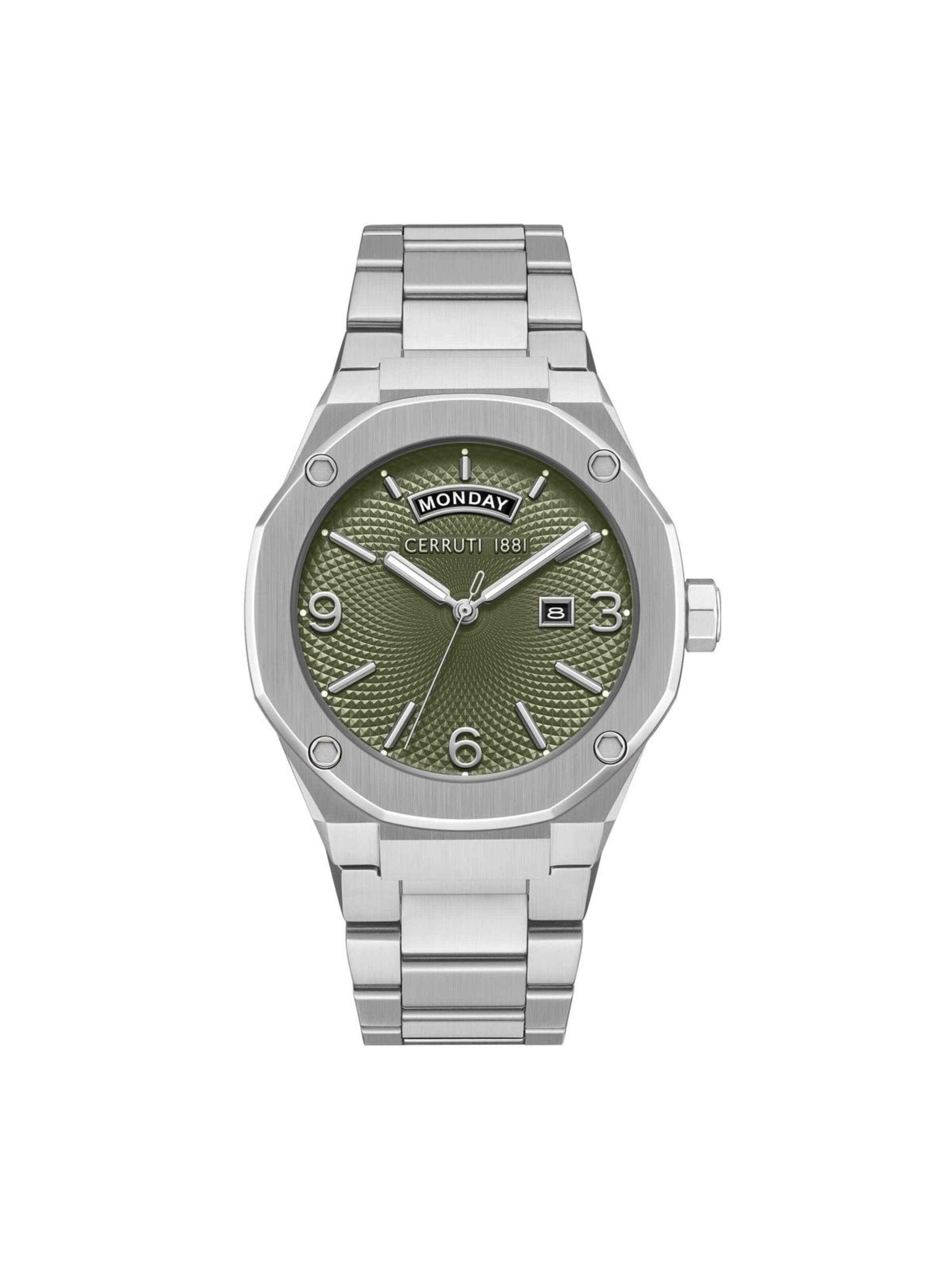 Montre à affichage analogique 'Razzuolo' CERRUTI 1881 en vert : devant