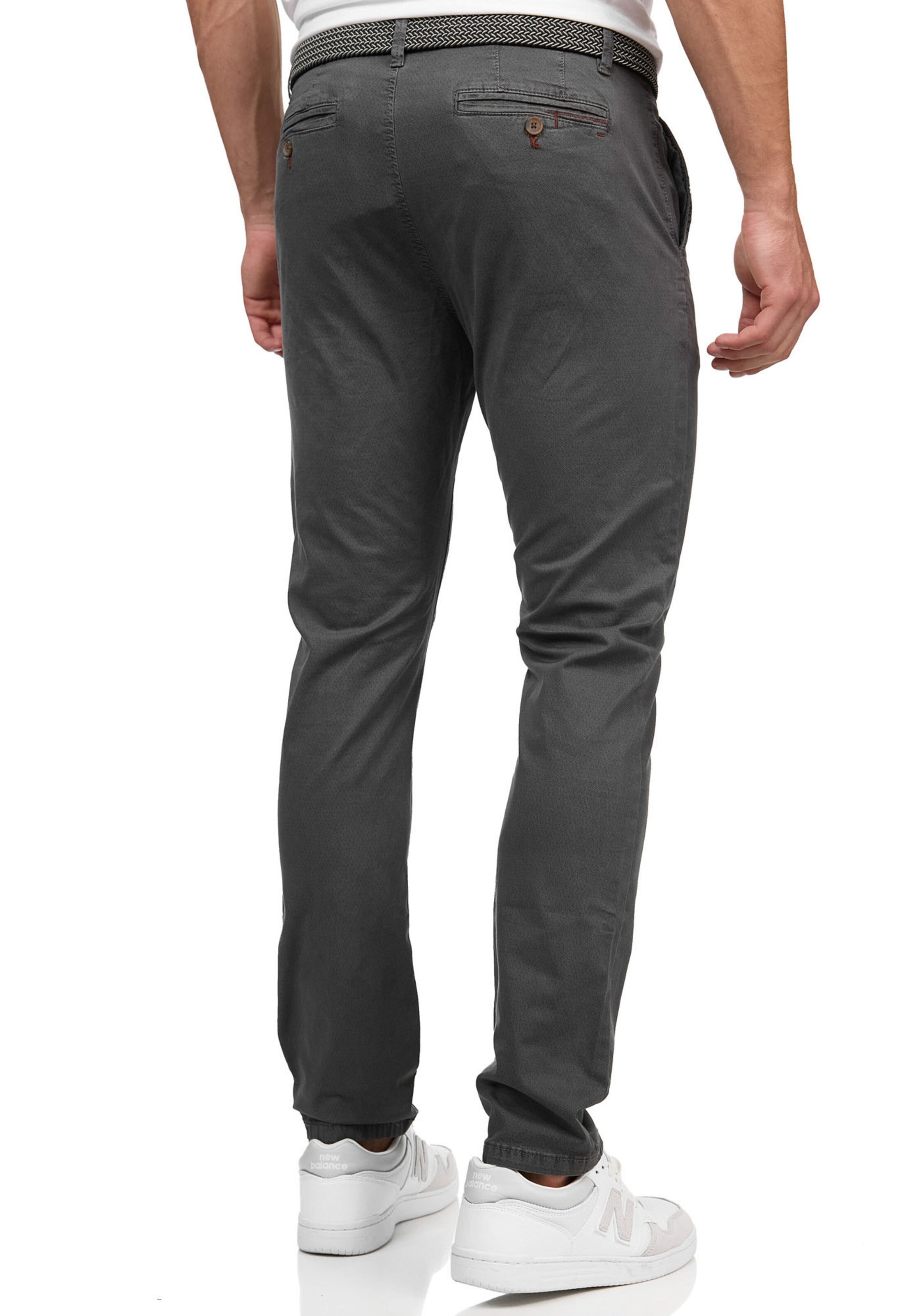 INDICODE JEANS Regular Chino Pants in Grey