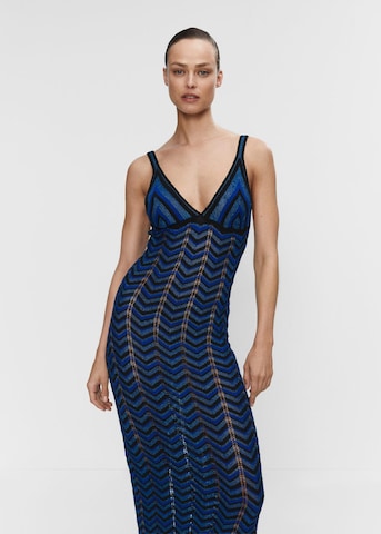 MANGO Knitted dress 'Exit' in Blue