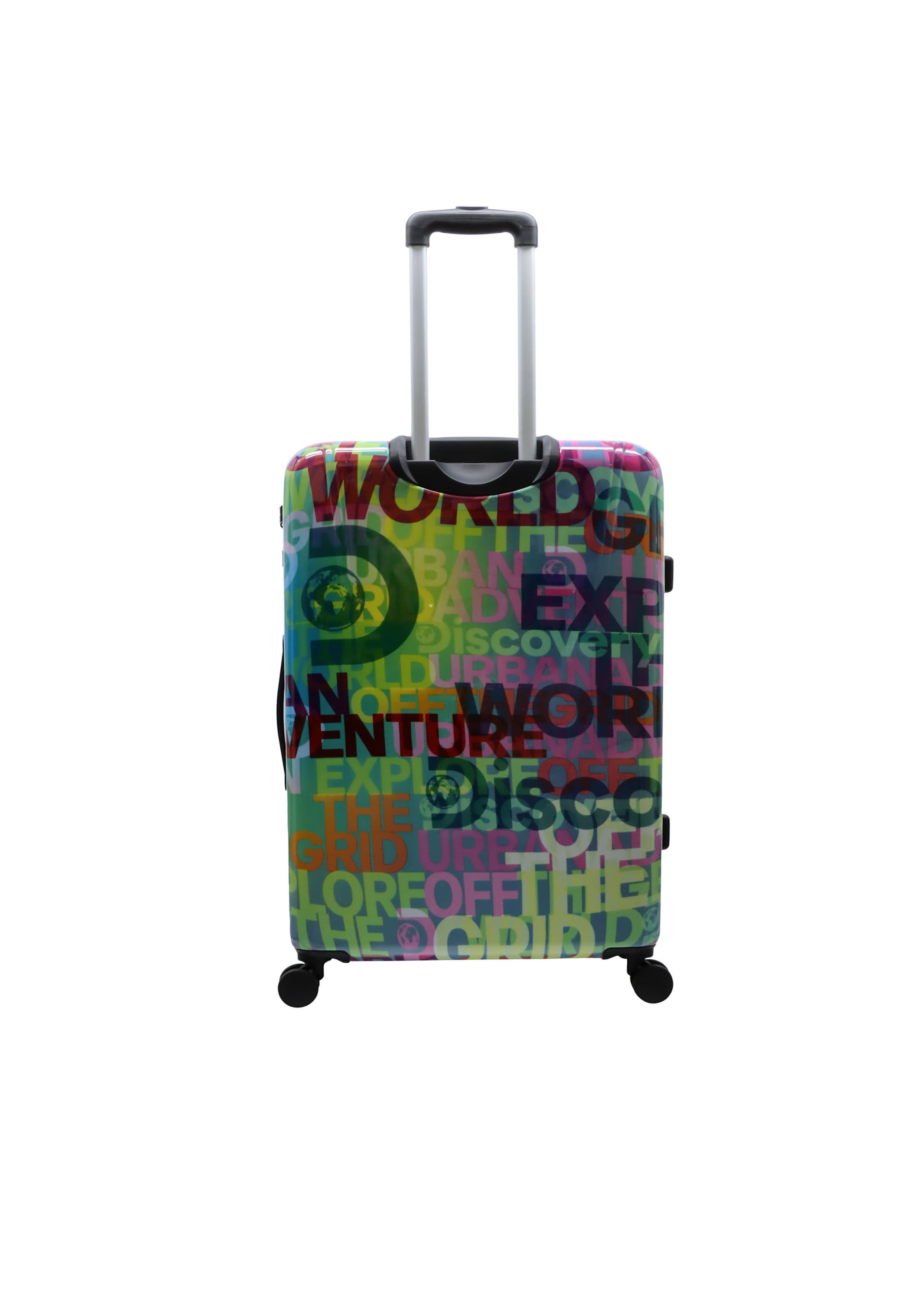 Discovery Suitcase 'EXPLORE THE WORLD' in Mixed colors: front