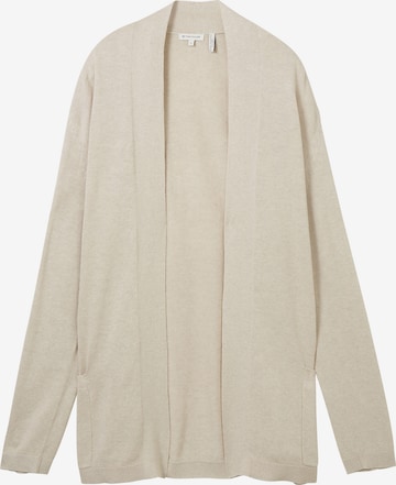 TOM TAILOR Knit Cardigan in Beige: front