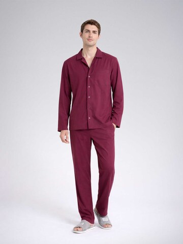 PANTONECLO Pyjama lang 'Pantoneclo Men’s Nightwear Set' in Rood