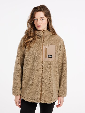 PROTEST Fleece Jacket 'PRTSAGO' in Brown