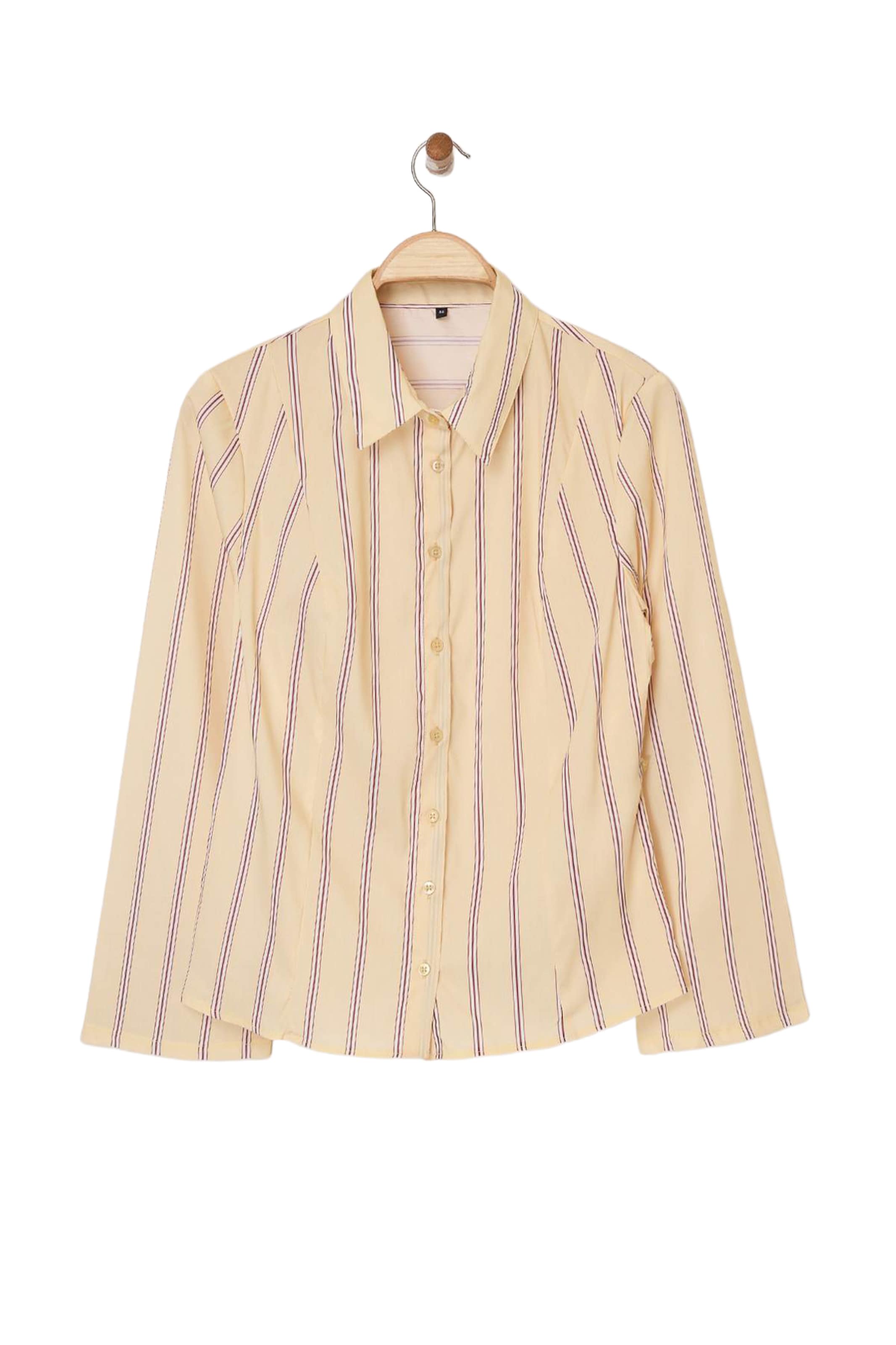 Trendyol Curve Blusa em XL em amarelo claro / borgonha / branco, Vista do artigo