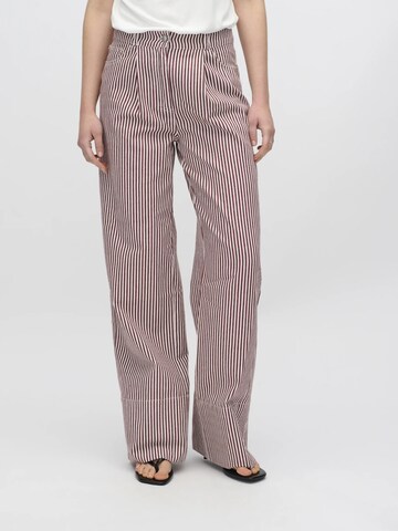 Wide Leg Pantalon 'Elisa' minimum en marron : devant