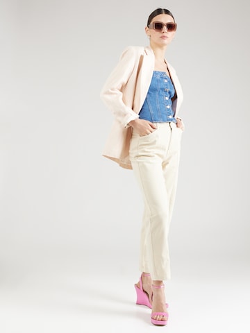 JDY Regular Pleat-Front Pants 'ZIZZY' in Beige