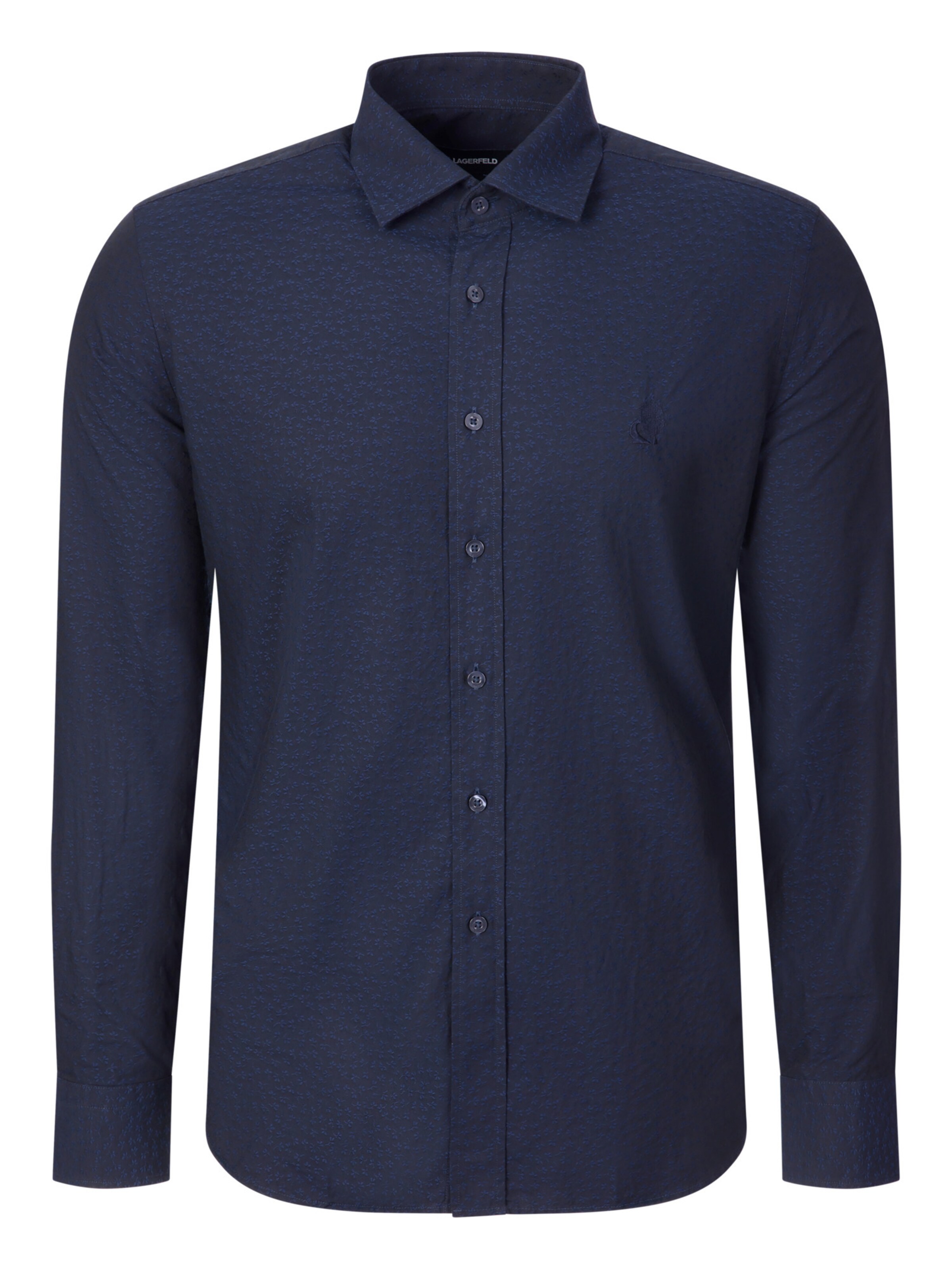 Coupe regular Chemise '605084' Karl Lagerfeld en bleu : devant