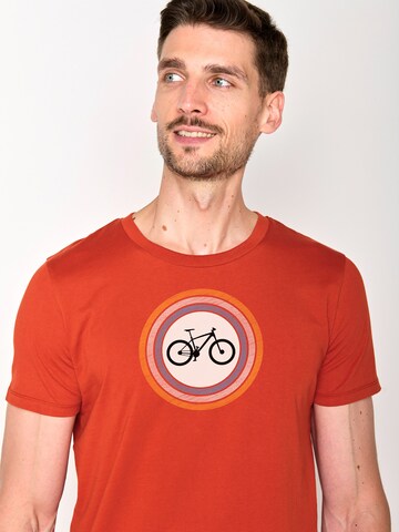 GREENBOMB Shirt 'Bike Target' in Red