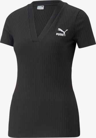 PUMA Shirt 'Classics' in Zwart: voorkant