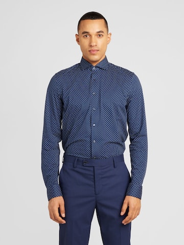 Coupe regular Chemise OLYMP en bleu : devant