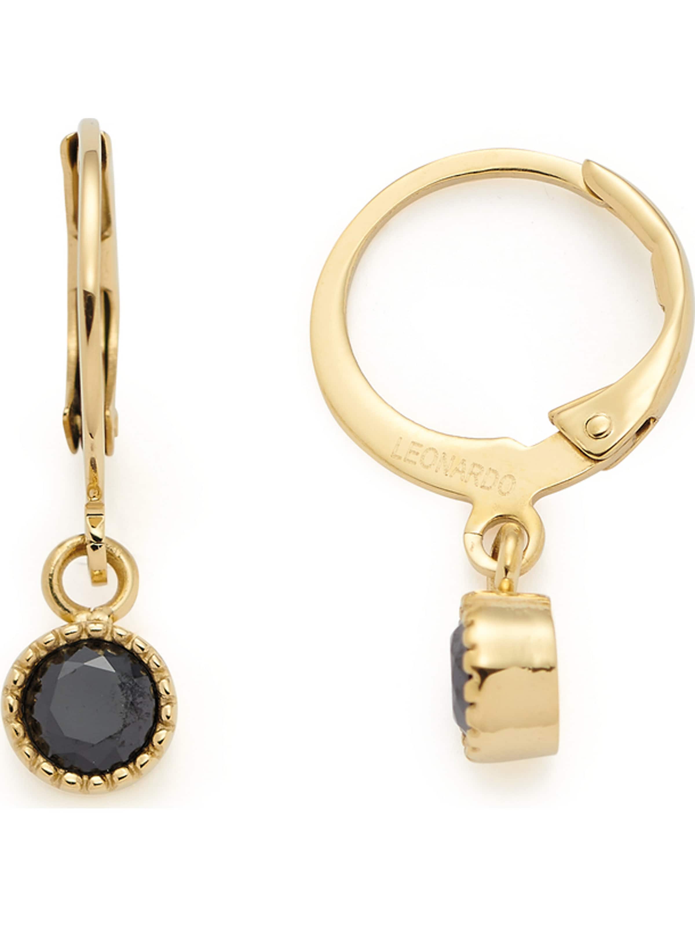 LEONARDO Ohrhänger in Gold: Vorderseite