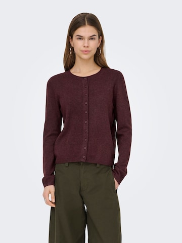 Cardigan 'ONLLOYAL' ONLY en violet : devant