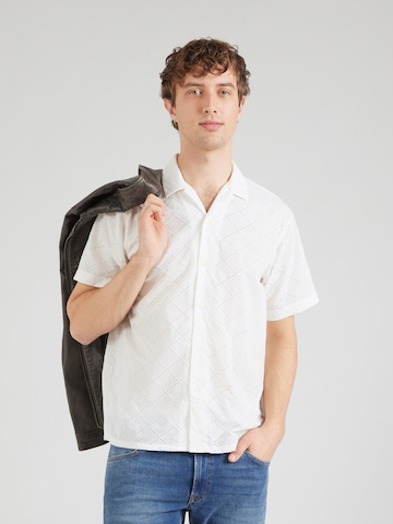 JACK & JONES Comfort Fit Πουκάμισο 'JORSUMMER LUKE' σε λευκό: μπροστά