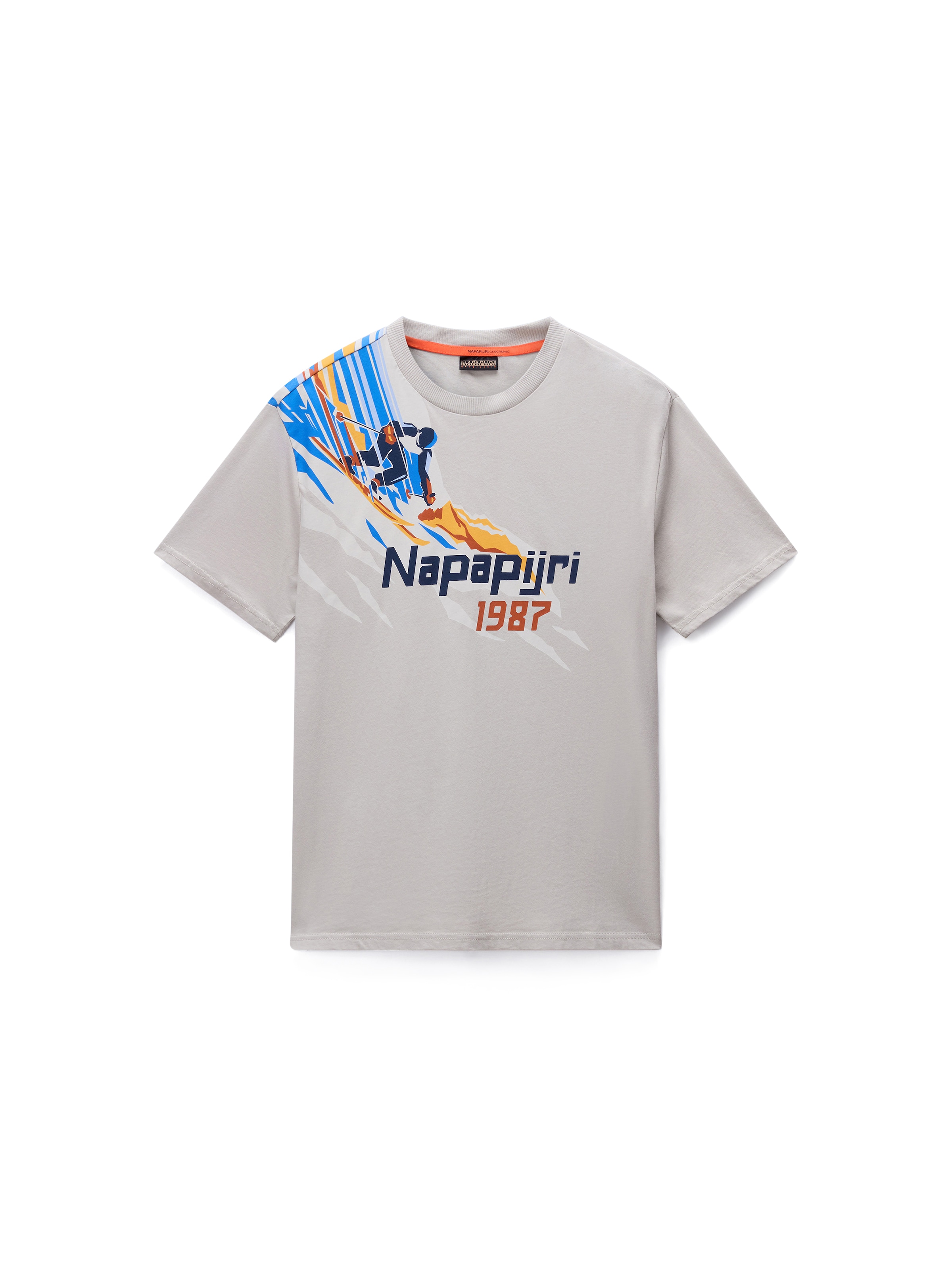 NAPAPIJRI Μπλουζάκι 'Fiemme' σε γκρι: μπροστά